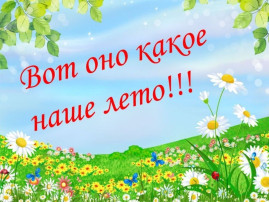 Вот оно какое наше лето Вот оно какое наше лето.